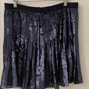 Banana Republic Navy Sequin Mini Skirt